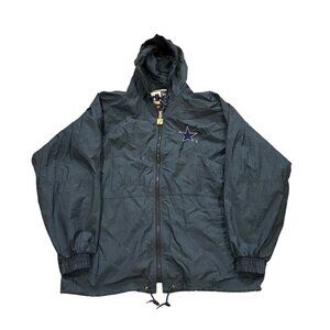 Vintage 1990's Logo 7 Dallas Cowboys Full Zip Hooded Windbreaker Jacket Men's XL